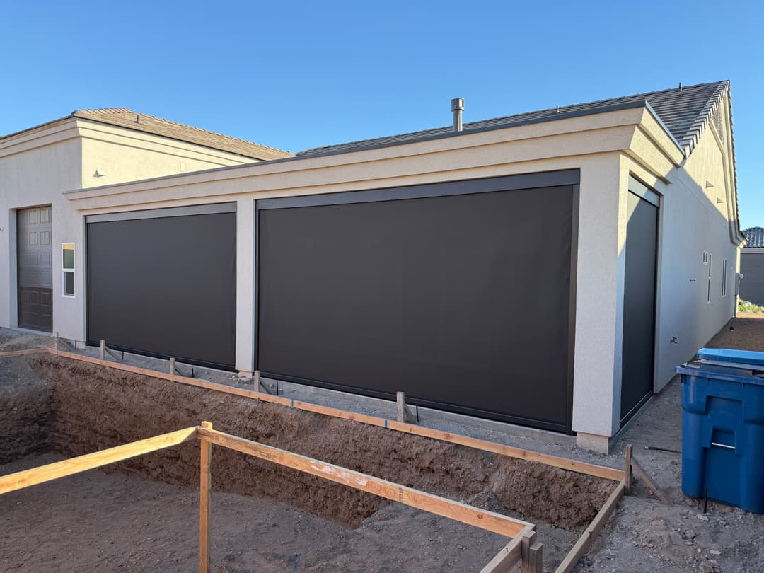 New construction exterior shade installation near Phoenix AZ