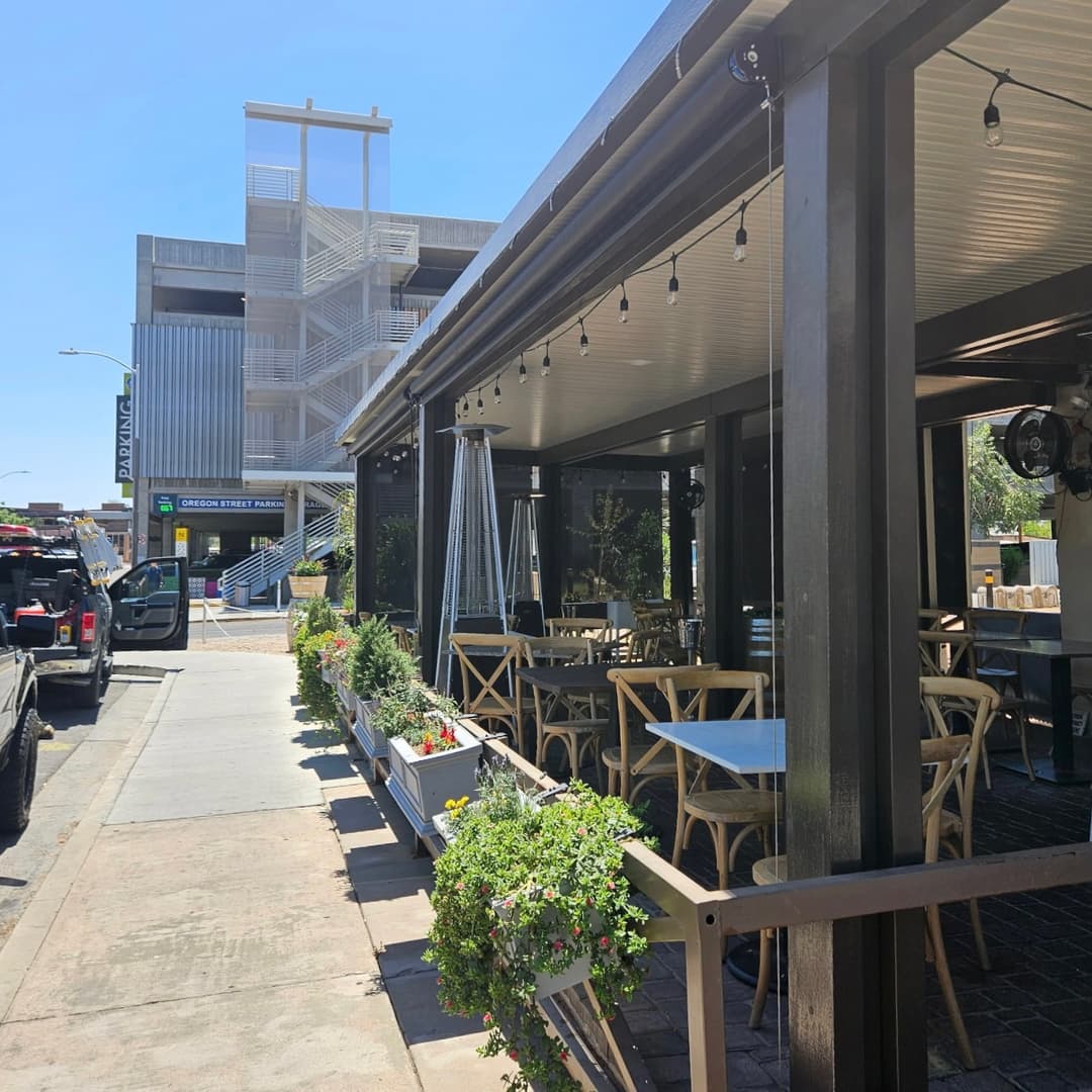 Restaurant patio shade installation Phoenix AZ