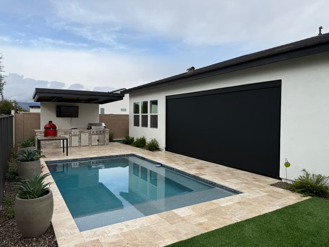 Sleek black exterior shades for residential use in Phoenix AZ
