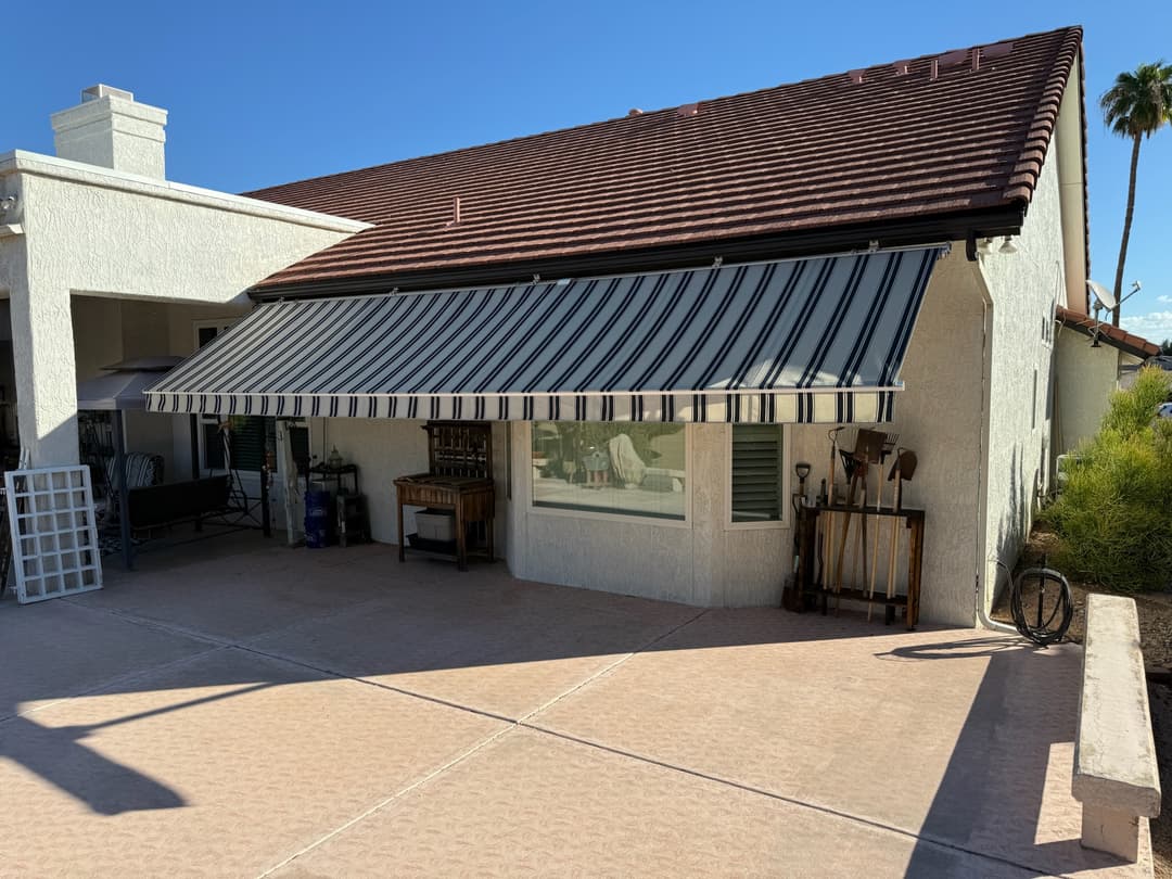 Broken awning after repair Phoenix AZ