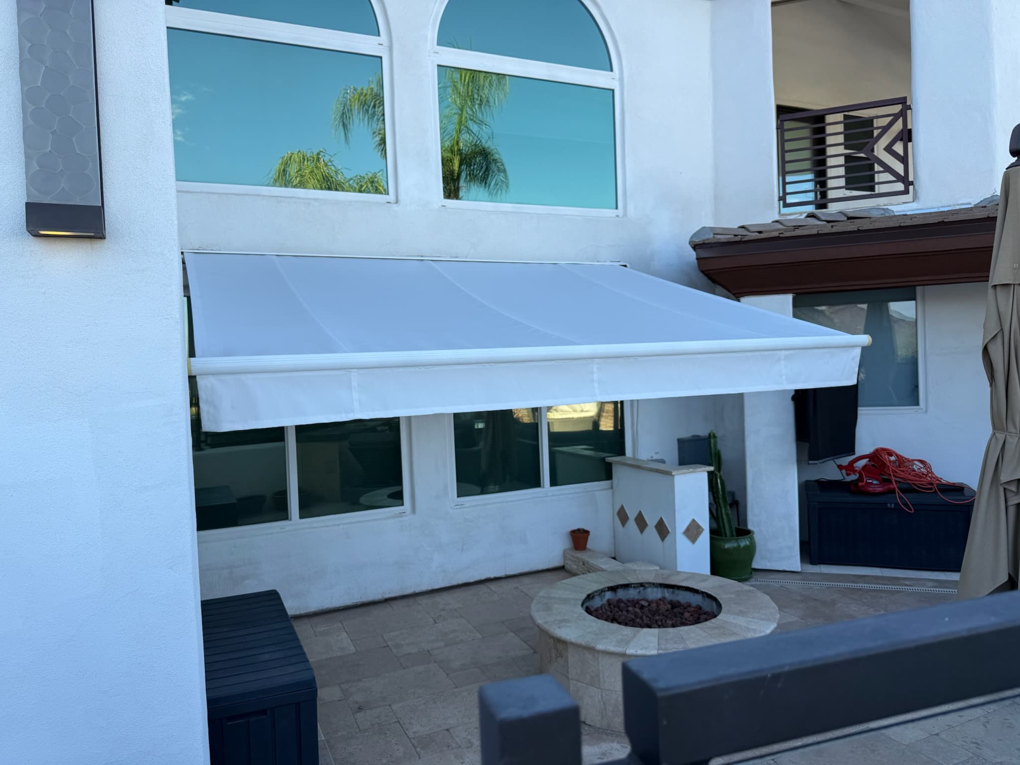 Awning after repair service