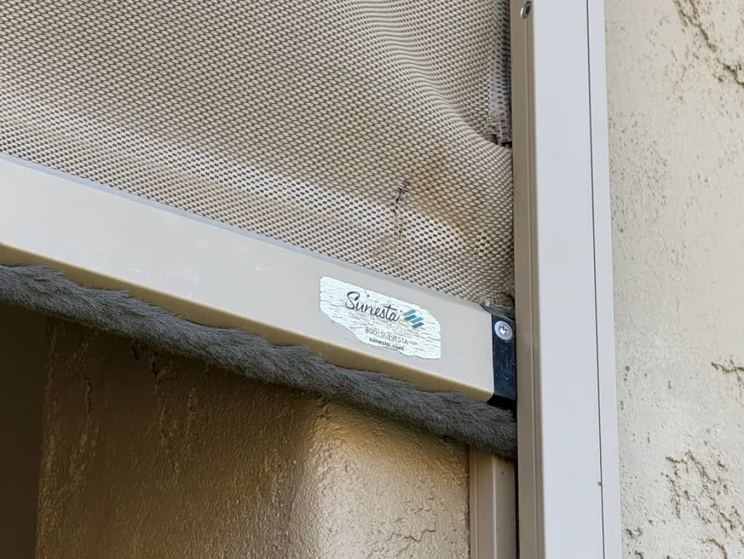 Jammed exterior shade weight bar repair Phoenix AZ